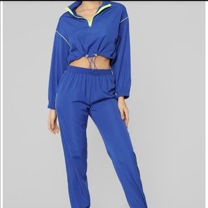 Matching Neon track suit